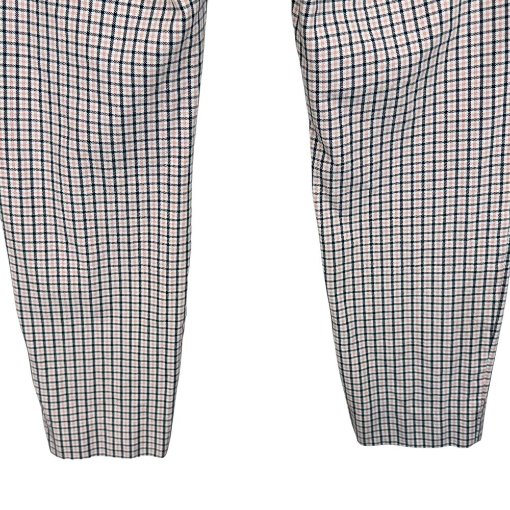 Banana Republic SZ 4 Sloan Dress Pants Mid-Rise Plaid Pockets Stretch Zip-Fly - Picture 6 of 9